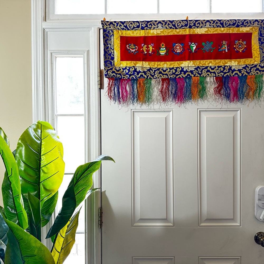 Embroidered Tibetan Tibet Tapestry Wall Hanging